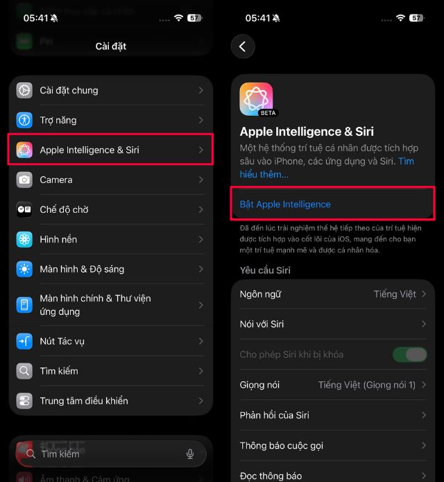 images 1 of Instructions on how to activate Apple Intelligence in Vietnamese on iPhone.