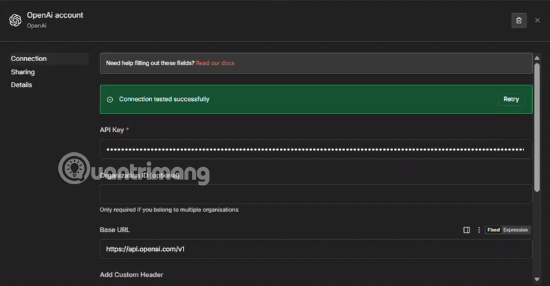 Instructions on how to add and use OpenAI Nodes in n8n Picture 8