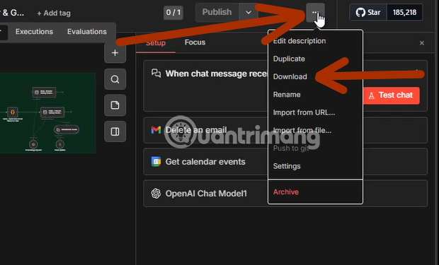 Picture 2 of Instructions on how to back up your n8n Workflow