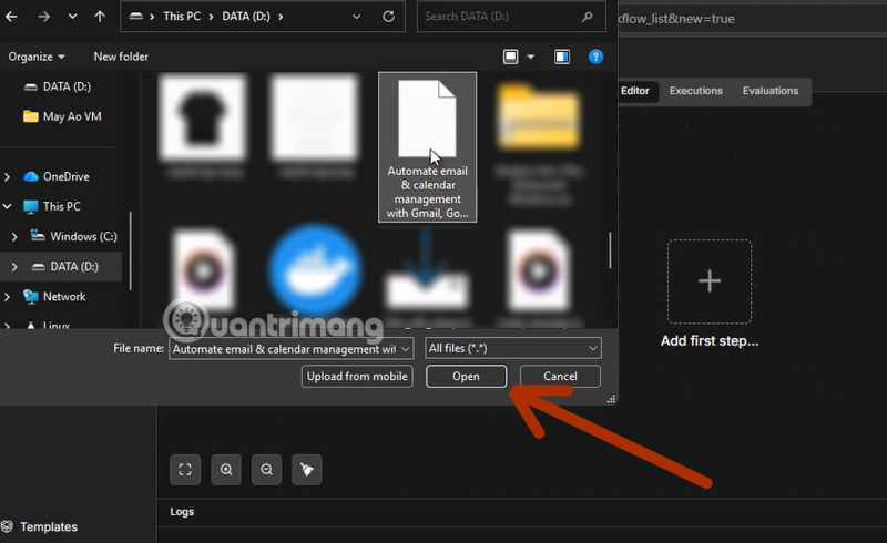 Picture 5 of Instructions on how to back up your n8n Workflow