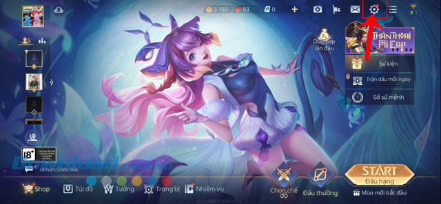 images 1 of Instructions on how to change the language in Arena of Valor.