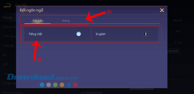 images 3 of Instructions on how to change the language in Arena of Valor.