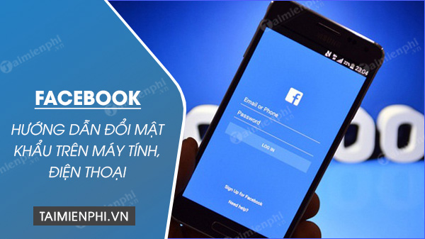 Picture 1 of Instructions on how to change your Facebook password on a computer or phone.