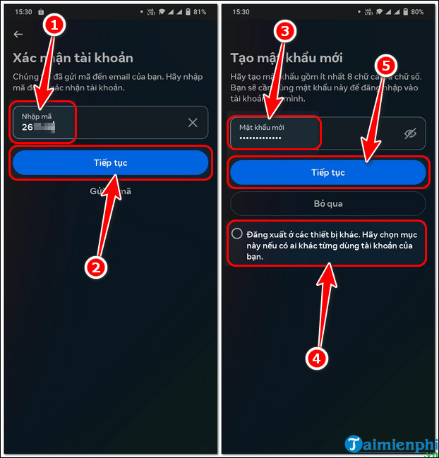Picture 18 of Instructions on how to change your Facebook password on a computer or phone.
