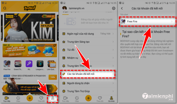 Picture 1 of Instructions on how to connect your Free Fire account to BOOYAH! Live
