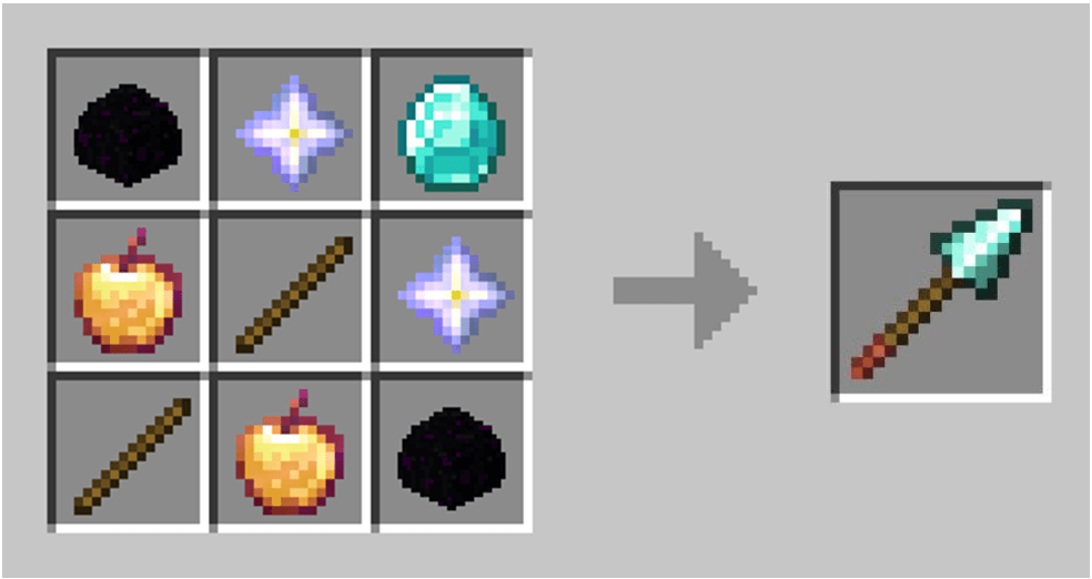 How to craft and use a Spear in Minecraft Picture 2