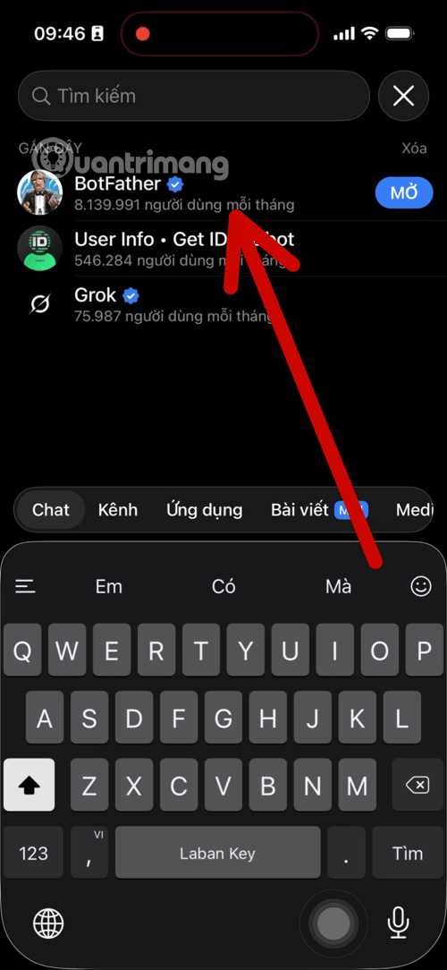 Instructions on how to create a Telegram bot and connect to n8n quickly. Picture 1