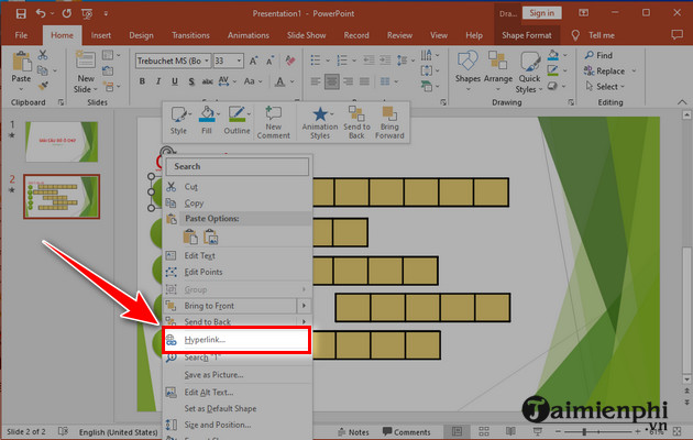 images 18 of Instructions on how to create a crossword puzzle in PowerPoint with effects.