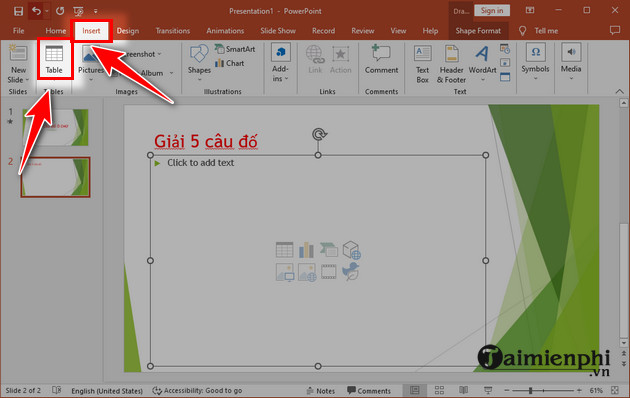 images 8 of Instructions on how to create a crossword puzzle in PowerPoint with effects.