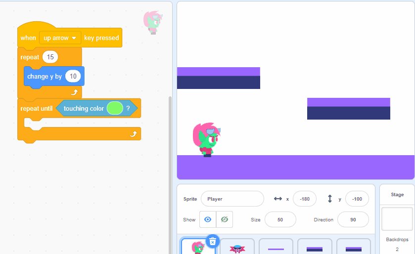 images 4 of Instructions on how to create a Jumping game in Scratch