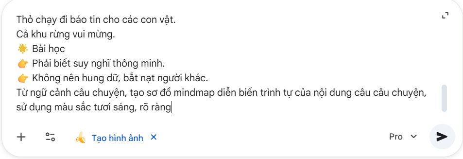 Instructions on creating a mind map for a lesson using Gemini. Picture 7