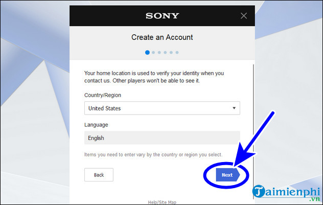 Instructions on how to create a PlayStation Network US, ASIA account Picture 1