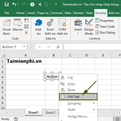 Instructions on how to create flashing text in Excel Picture 6