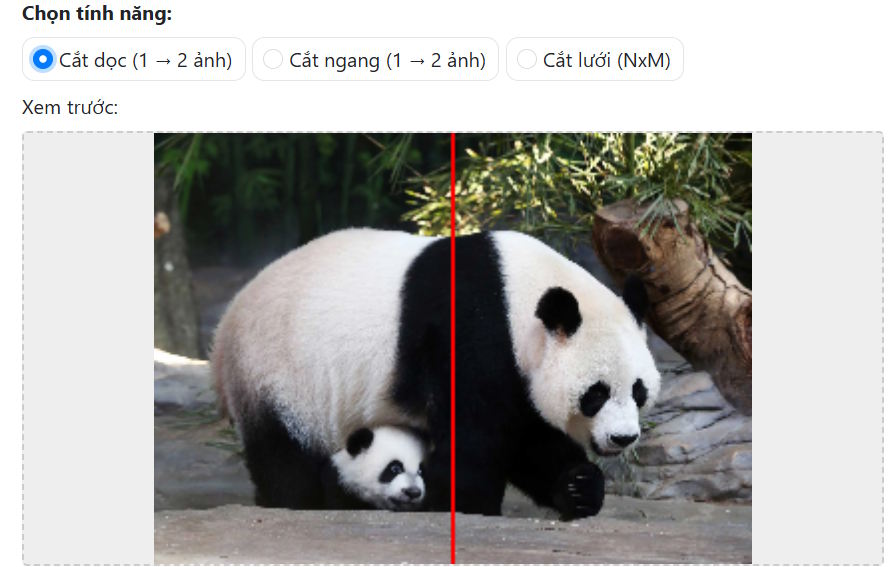 Instructions on how to quickly cut an image into two parts. Picture 2