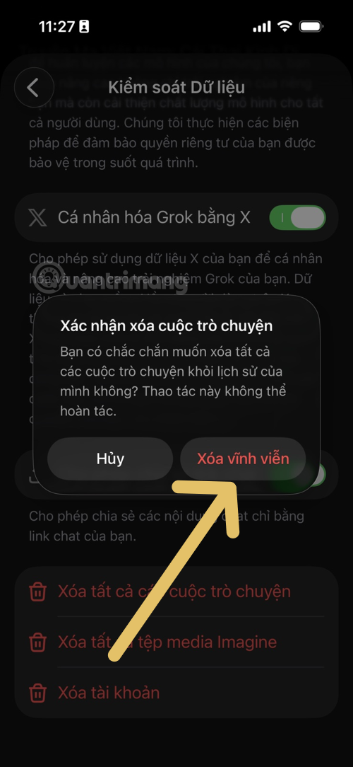 Grok chat history deletion guide Picture 5