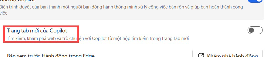 Instructions on disabling New Tab Copilot on Microsoft Edge Picture 4