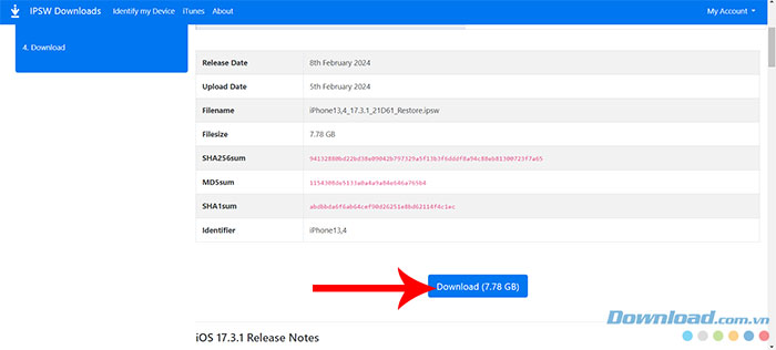 Instructions on how to downgrade iOS 26 to iOS 18 on iPhone. Picture 3