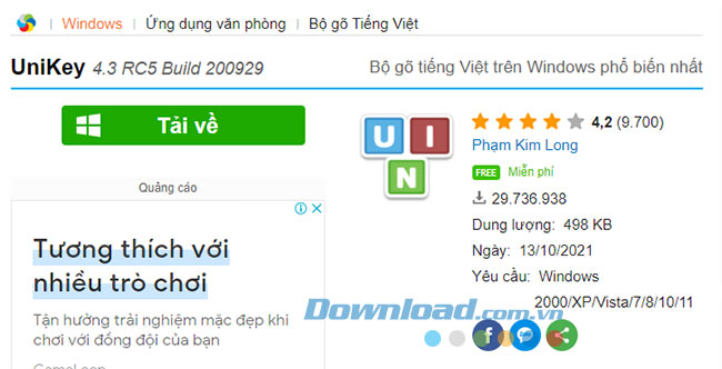 images 1 of Instructions on how to download and install Unikey on your computer.