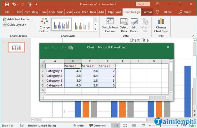 images 3 of Instructions on how to edit and delete chart data in PowerPoint