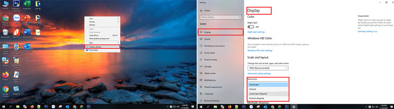 Instructions on how to fix the error of laptop screen rotating horizontally! Picture 2