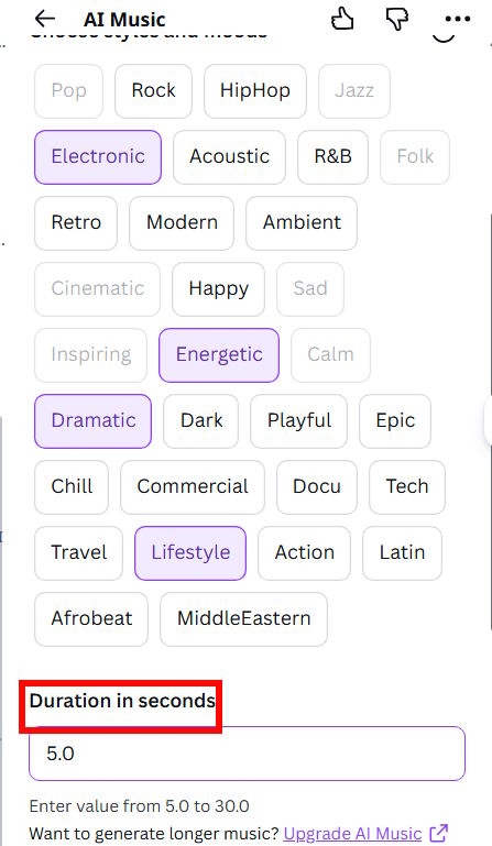 Picture 5 of Guide to adding AI music to videos in Canva