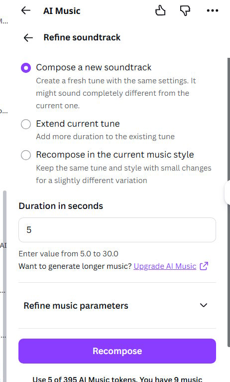Picture 6 of Guide to adding AI music to videos in Canva