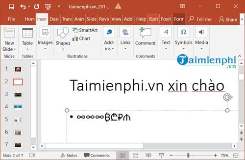 images 7 of Instructions on how to insert special characters in PowerPoint (various versions)