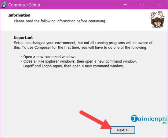 Picture 14 of Instructions on how to install Laravel, supporting web programming.