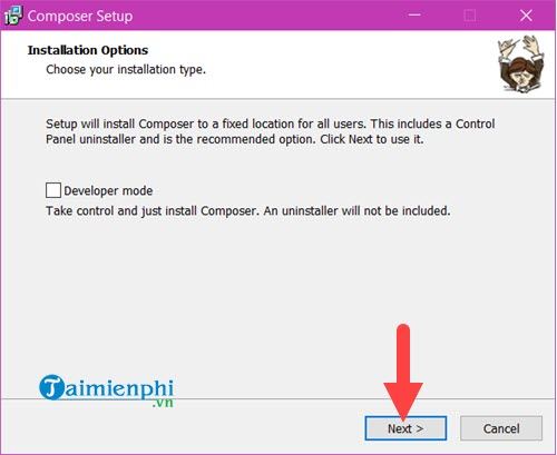 Picture 9 of Instructions on how to install Laravel, supporting web programming.