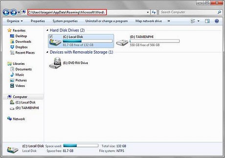 Picture 2 of Instructions on how to recover unsaved Word files.