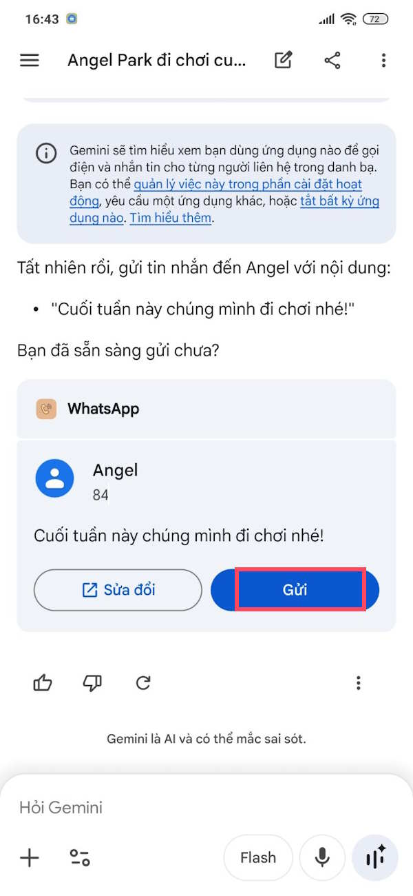 images 11 of Instructions on how to send WhatsApp messages directly on Gemini.
