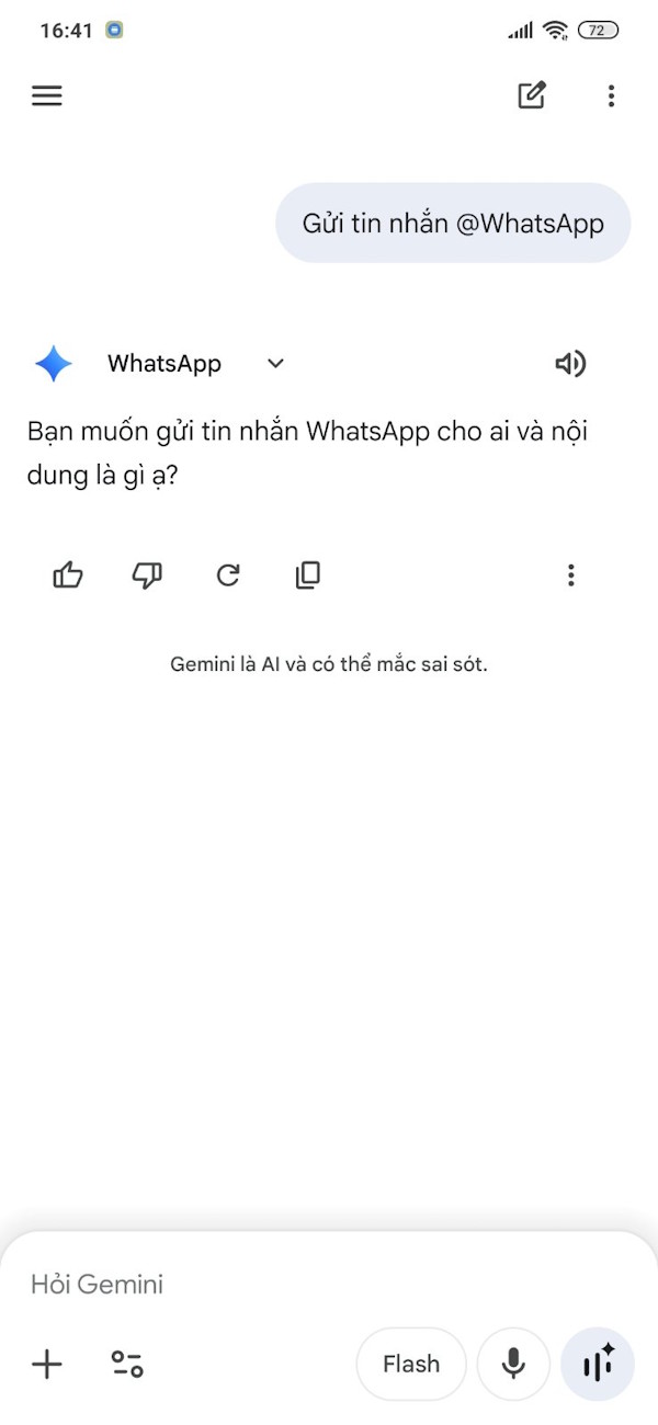 images 9 of Instructions on how to send WhatsApp messages directly on Gemini.