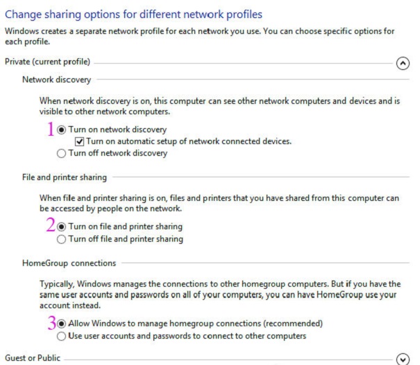 Instructions on how to share a printer Picture 10