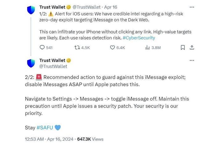 Instructions on how to turn off iMessage on the latest iPhone and iPad Picture 1