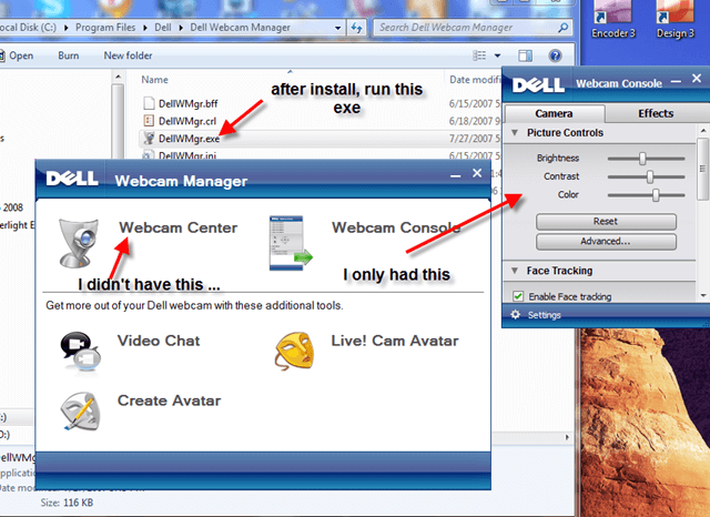 Instructions on how to use Dell webcam central simply Picture 3