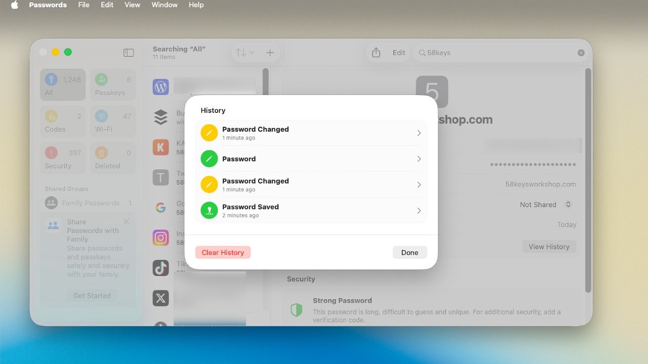 How to view password change history on Mac Picture 1