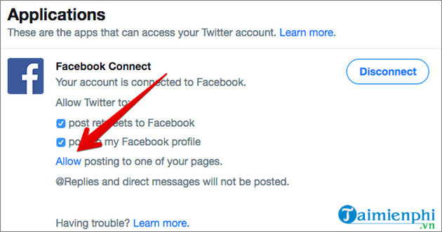Picture 12 of Instructions on linking Facebook with Twitter