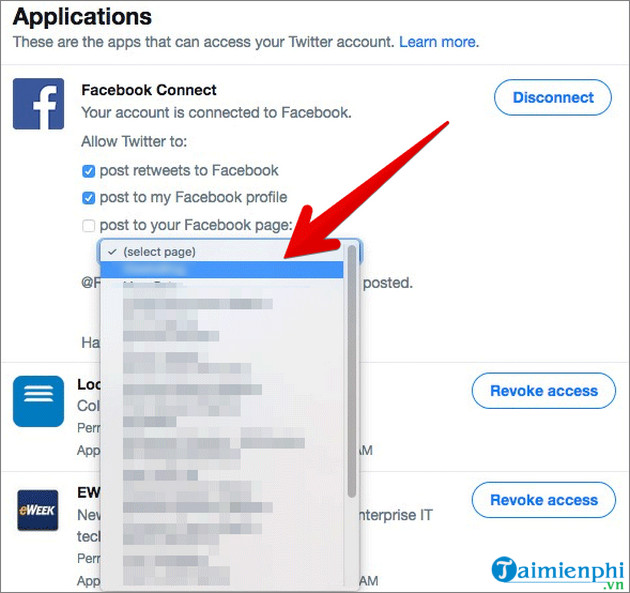 Picture 13 of Instructions on linking Facebook with Twitter