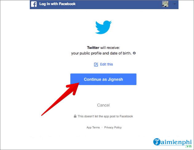 Picture 4 of Instructions on linking Facebook with Twitter