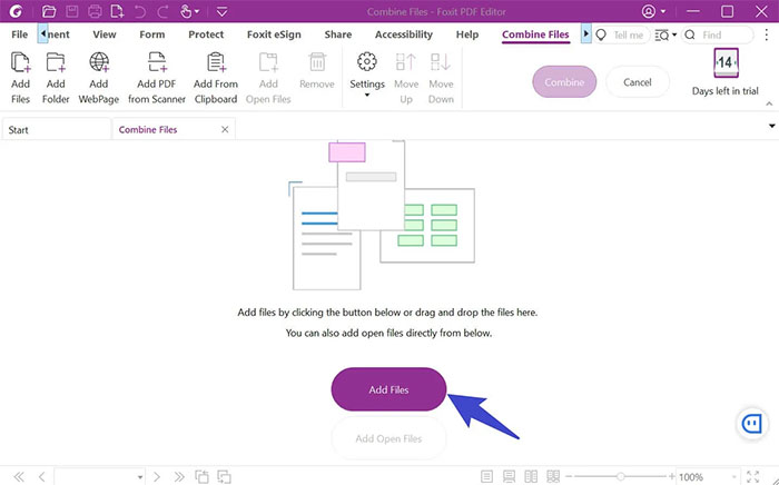 Instructions on merging PDF files using Foxit PDF Reader Picture 2