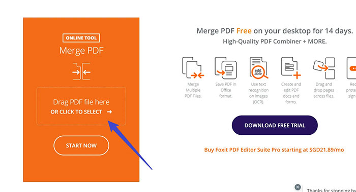 Instructions on merging PDF files using Foxit PDF Reader Picture 4