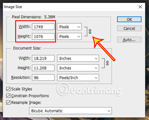 Instructions on resizing and adjusting images in Photoshop CS6 Picture 3