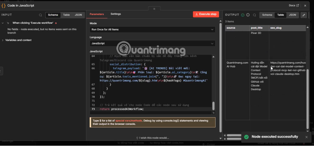 images 5 of Instructions on running Node JavaScript code in n8n