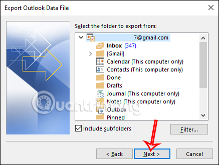 Instructions on simple ways to back up Outlook data Picture 4