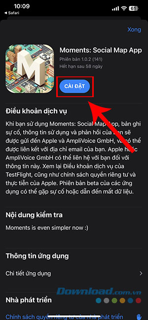 images 7 of Instructions on using TestFlight to install beta apps on iPhone.