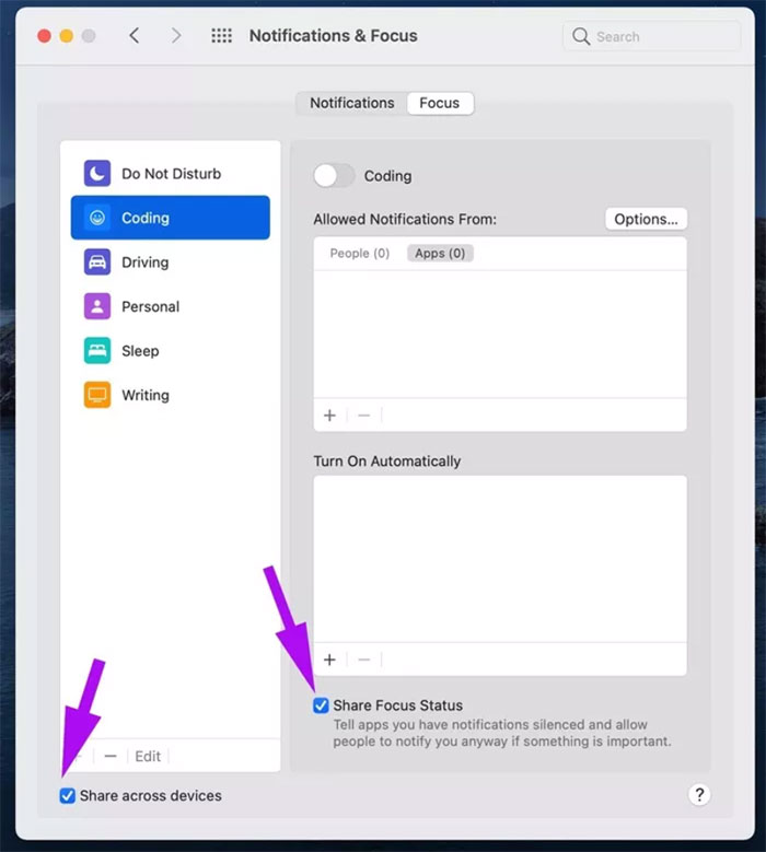 images 42 of Instructions on using the focus feature on iPhone, Apple Watch, and Mac computers.