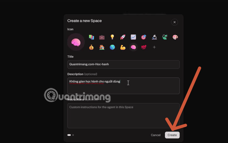 Picture 3 of Instructions on using the Space feature in Perplexity AI