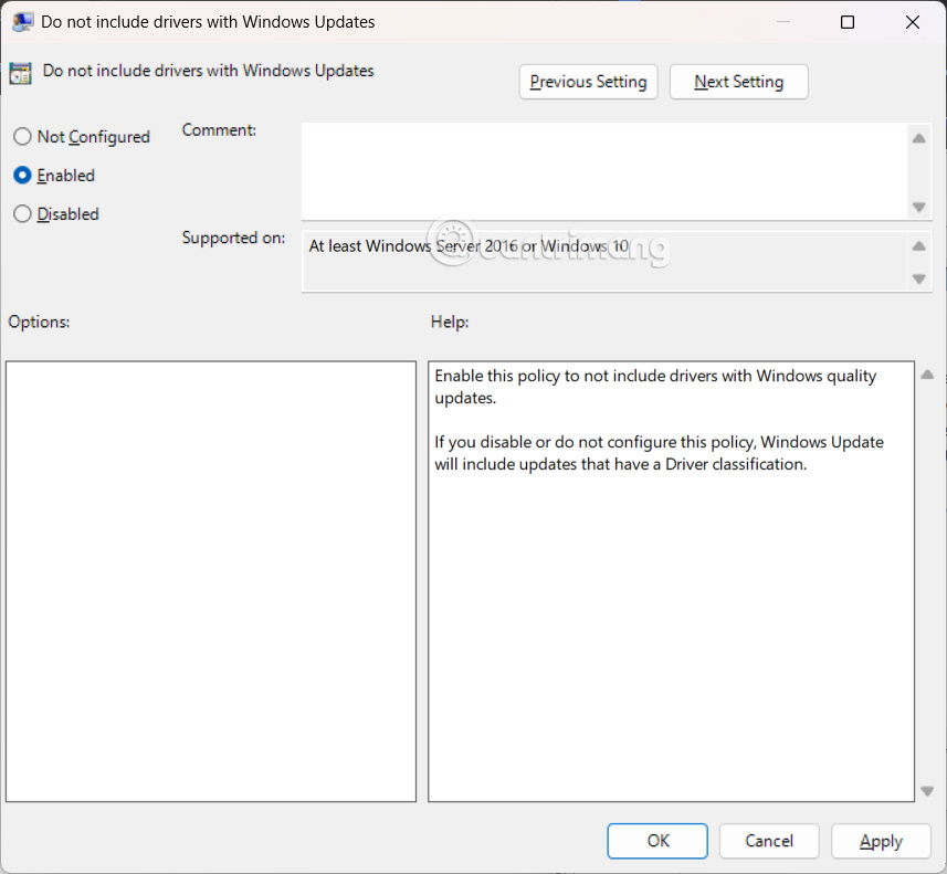 Instructions to block automatic driver installation on Windows 11 Picture 8