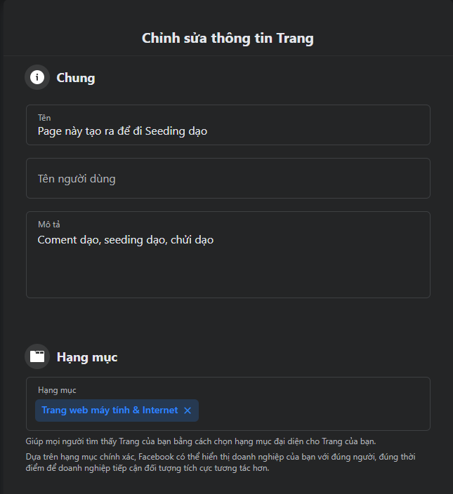 Instructions to change Facebook Fanpage name on computer, phone Picture 3