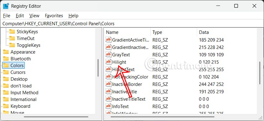 Instructions to change the blue color of the area on Windows Picture 3